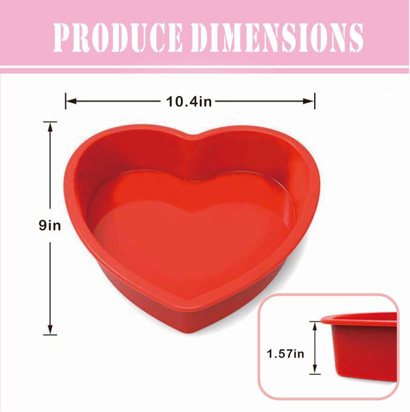 SV Silicone Cake Pans for Baking, heart shaped Cake Molds, Non-stick silicone bakeware sets for chocolate cakes,brownies,cheesecakes, 2 packs - Image 2
